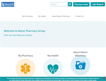 Tablet Screenshot of manorpharmacygroup.co.uk